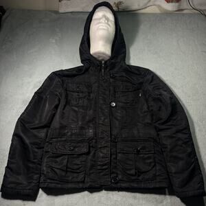 Y2k 2000s Alpha Industries N-3B Parka Hooded Jacket Womens Medium Snorkel Antler